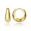 Guili Sterling Silver Gold Plated Hinged Hoop Earrings with Clear Cubic Zirconia, a Chic and Classic Design for a Timeless and Radiant Look - 3 of 3