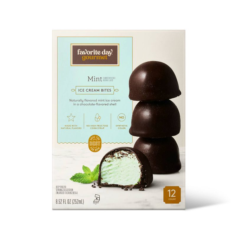 Mint Flavored Ice Cream Bites - 8.52oz/12ct - Favorite Day&#8482;, 1 of 5