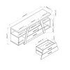 Sapphtopaz Modern TV Stand for TVs Up to 69" with Storage Drawer Console Table with Open Shelves TV Entertainment Center for Living Room - 3 of 4