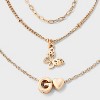 Girls' Initial with Choker and Layered Necklace Set - art class™ Gold - 3 of 3