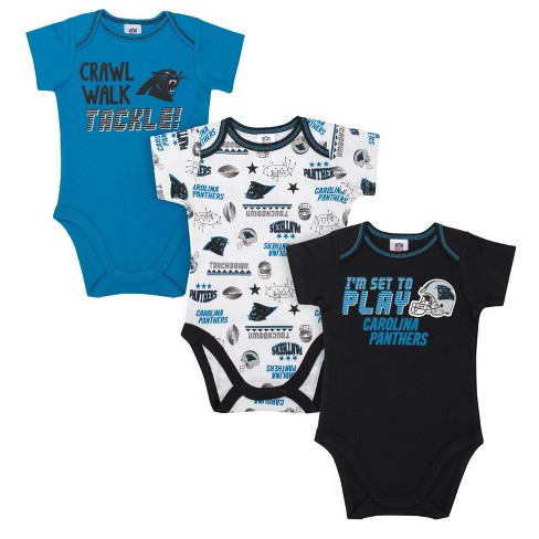 NFL Infant Boys’ 3-Pack Short-Sleeve Bodysuits - Carolina Panthers