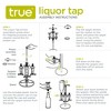 True 4 Bottle Liquor Tap, Whiskey Bottle Holder and Shot Pourer, Alcohol Dispenser for Home Bar, Silicone, Set of 1, Aluminum - 4 of 4