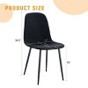 Dining Chair Set Of 4,Linen-Cotton Dining Chair With Metal Legs,Luxury Simple Armless Chairs,Dining Chair For Living Room-Cuddlewood - 4 of 4