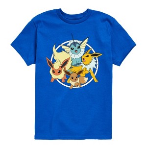 Boys' - Pokémon - Eevee Vaporeon Jolteon Flareon Eeveelutions Short Sleeve Graphic T-Shirt - 1 of 4