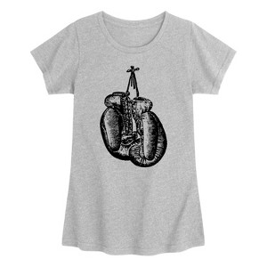 Girls' - Instant Message - Boxing Gloves Fitted Short Sleeve Graphic T-Shirt - 1 of 4