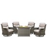 Gymojoy  Outdoor 5 Inch Swivel Chairs Glider Chairs with Fire Pit Table - 3 of 4