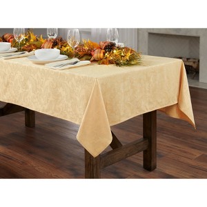 BrylaneHome Damask 60" X 104" Tablecloth - 1 of 3