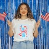 Simply Sage Market She Loves America Checkered Short Sleeve Tee - 2 of 4