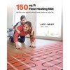 VEVOR 150 sqft Self-Adhesive Mesh Floor Heating Mat System, 120V Electric Radiant Heated Floor System, with Smart Control Thermostat & Alarm, Red - 3 of 4