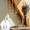 Unique Bargains Hanging Ornament DIY Craft Teardrop Crystal Chandelier Pendant Beads 3.35" x 1.5" 5 Pcs - 4 of 4