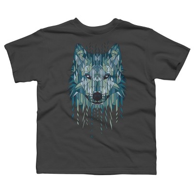 Boy's Design By Humans Geometric Wolf By Jun087 T-shirt - Charcoal ...