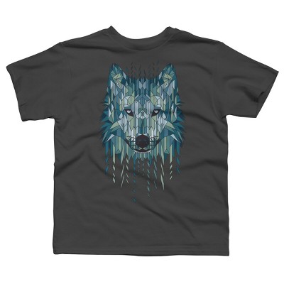 Boy's Design By Humans Geometric Wolf By jun087 T-Shirt