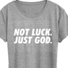 Women's - Instant Message - Not Luck, Just God Short Sleeve Graphic T-Shirt - 2 of 4