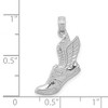 Black Bow Jewelry 14k White Gold Winged Running Shoe Pendant - 4 of 4