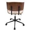 PAGED Swivel Office Chair Mid-Century Modern Desk Chair Adjustable Task Chair with Stylish Wood Back for Office, Bedroom - 4 of 4