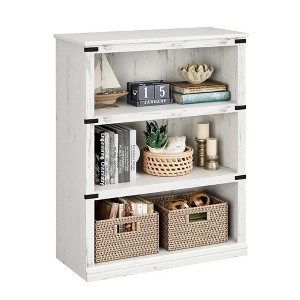 5 Tier Bookcase, Farmhouse Book Shelf with Storage, Tall Book Case Wooden 5 Shelf Bookcase for Home Office, Living Room, Bed Room - 1 of 4