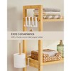 Over The Toilet Storage Shelf with Toilet Paper Holder, Bamboo Bathroom Organizer with Adjustable Shelves, 4 Hooks, Space-Saving Storage Rack - 3 of 4