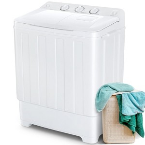 HOMDOX 30Lbs Portable Washing Machine, Twin Tub Laundry Compact Washer Spinner Combo with 19Lbs Washer & 11Lbs Spinner dryer for Apartments RVs Dorms - 1 of 4