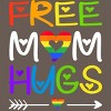 Adult Design By Humans Rainbow Free Mom Hugs Pride Arrow By Avocato Racerback Tank Top - 2 of 2