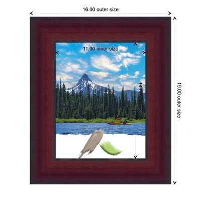 Classic Black and Cherry Wood 11x14 Wall Picture Frame