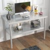 Stainless Steel Work Table with Backsplash - Heavy Duty Commercial Prep Table for Restaurant, Kitchen, Hotel, Home Use - 2 of 4