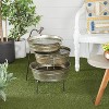 26" x 30" Farmhouse Metal Fountain Gray - Olivia & May: Indoor/Outdoor, Rustic Garden Decor, Electric Waterfall Feature - 3 of 4