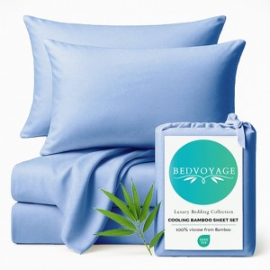 BedVoyage 300 Thread Count Luxury 100% Viscose from Bamboo Bed Sheet Set - 1 of 4
