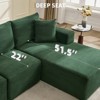 108'' Modular Sectional Sofa, Corduroy L-Shaped Sofa with Deep Seat & Throw Pillows, Comfy Cloud Couch with Chaise, Memory Foam Couch for Living Room - 3 of 4