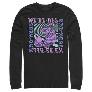 Men's Alice in Wonderland We're All Mad Here Trippy Long Sleeve Shirt