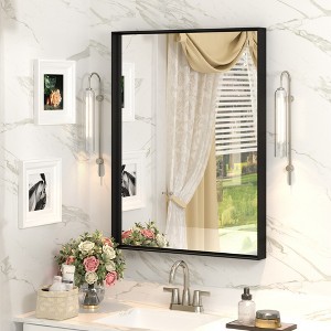 Apmir High-Strength Tempered Glass and Aluminum Alloy Framed French Cleat Mounted Wall Decor Bathroom Vanity Mirror with 5-Year Warranty - 1 of 4