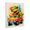 Stupell Industries Riding In Back Dino Car Canvas Art - 2 of 4