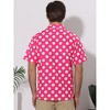 Lars Amadeus Men's Summer Polka Dots Short Sleeves Button Down Dress Shirts - 3 of 4