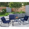 Kozyard 4-Piece Outdoor Patio Furniture Conversation Set – Durable Powder-Coated Metal Frame, Perfect for Front Porch, Balcony, or Backyard - 2 of 4