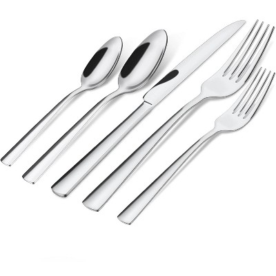 BRINJOY 45-Piece Stainless Steel Silverware Set - Ergonomic Cutlery Set with Steak Knives for 8, Dishwasher Safe