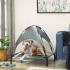 PawHut Elevated Portable Dog Cot Cooling Pet Bed With UV Protection Canopy Shade - 2 of 4