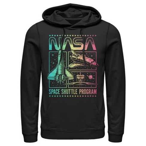 Men s Nasa Rainbow Panels Pull Over Hoodie Black Small Target