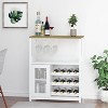 3-Tier Wine Bar Cabinet with Detachable Wine Rack and Drawer, Industrial Sideboard and Buffet Cabinet - 4 of 4