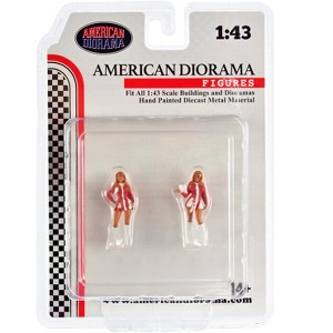 "Race Day" Two Diecast Figures Set 6 for 1/43 Scale Models by American Diorama - 1 of 3