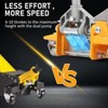 Acekool Steel Racing Floor Jack with Dual Pistons, Quick Pump, Lifts 3 Tons, Rubber Saddle, Foam Handle, Casters & Front Roller - 3 of 4