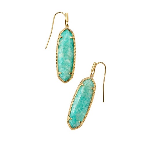Kendra Scott Eleanor 14K Gold Over Brass Amazonite Small Drop Earrings -  Turquoise Magnesite
