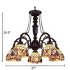 Chloe Lighting Serenity Tiffany-Style 5 Light Victorian Large Chandelier 27" Wide - 4 of 4