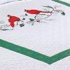Collections Etc Cardinal Holly Embroidered Scalloped Edge Bedspread - 3 of 3