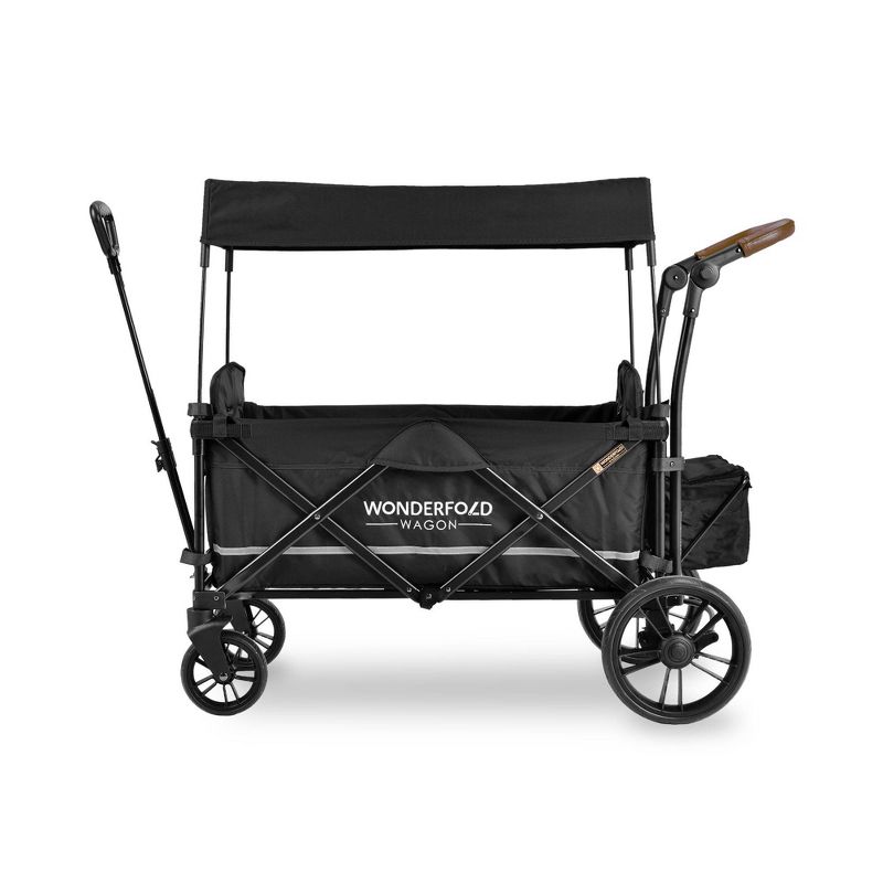 WONDERFOLD X2 Push and Pull Wagon Stroller - Black, 2 of 6