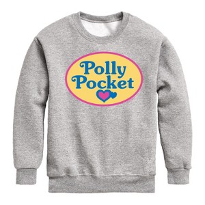 Boys' - Polly Pocket - Polly Pocket Color Logo Graphic Long Sleeve Fleece Sweatshirt - 1 of 4