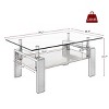 Coffee Tables Rectangular, Coffee Tables Contemporary With Tempered Glass Tabletop And Mdf Layer, Coffee Tables Modern-Cuddlewood - 4 of 4