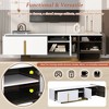 Sapphtopaz Modern TV Stand for TVs Up to 70" with Drawer & Adjustable Shelves Cabinets TV Entertainment Center with Metal Legs for Living Room - 4 of 4