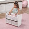 Badger Basket Doll Crib with Bedding, Two Baskets, and Free Personalization Kit - White Rose - image 2 of 4