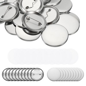 Unique Bargains Metal Button Parts Supplies for Button Maker Machine Round Pin Maker 200 Pcs - 1 of 4