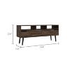 NicBex TV Stands for 60 inch TV,Modern Entertainment Center with 2 Drawers and 3 Open Shelves,TV Console for Living Room, Bedroom, Home,Brown - 3 of 4