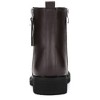 BLISSFUL STEP Women's Side Zip Round Toe Chunky Heel Ankle Booties - 4 of 4